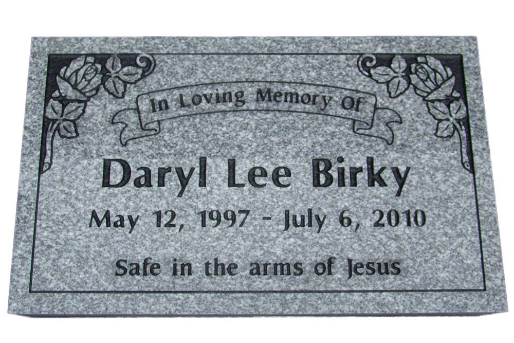A gravestone for daryl lee birky who died on july 6 2010
