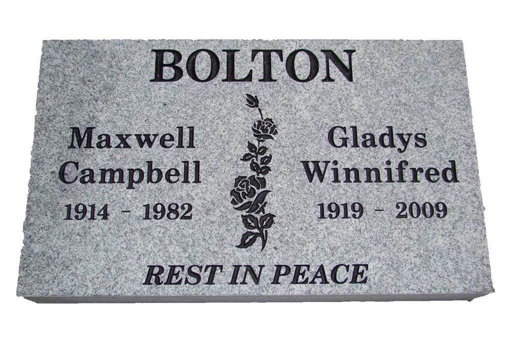 A gravestone for bolton maxwell campbell and gladys winnifred rest in peace