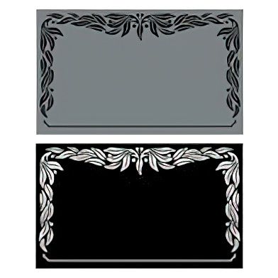 there are two different types of frames with leaves on them .