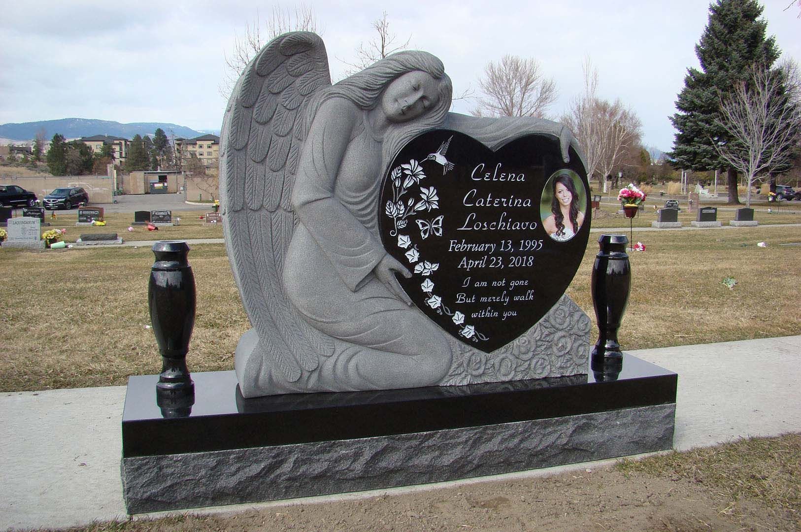 a gravestone with a picture of a woman and the name patricia on it