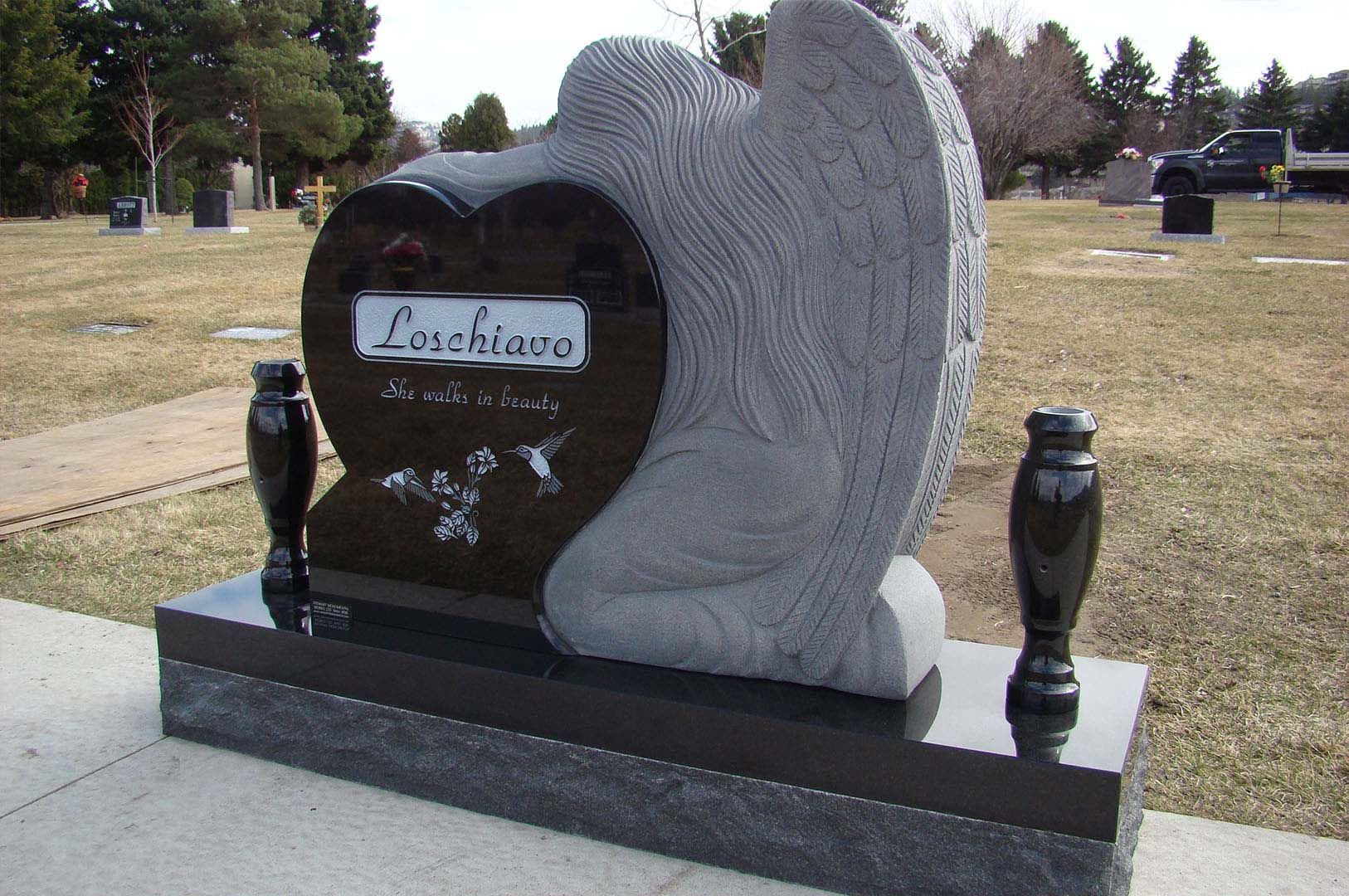 a gravestone in a cemetery with the name lucasciano on it