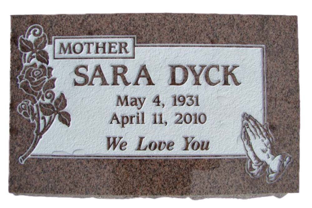 A gravestone for a woman named sara dyck