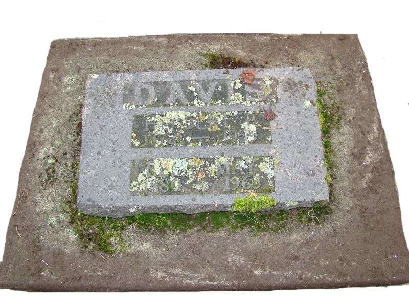 a gravestone with the name davis on it