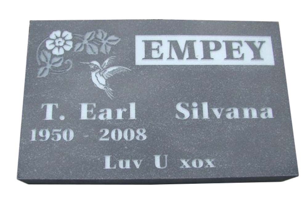 A gravestone for t. earl silvana who died in 2008