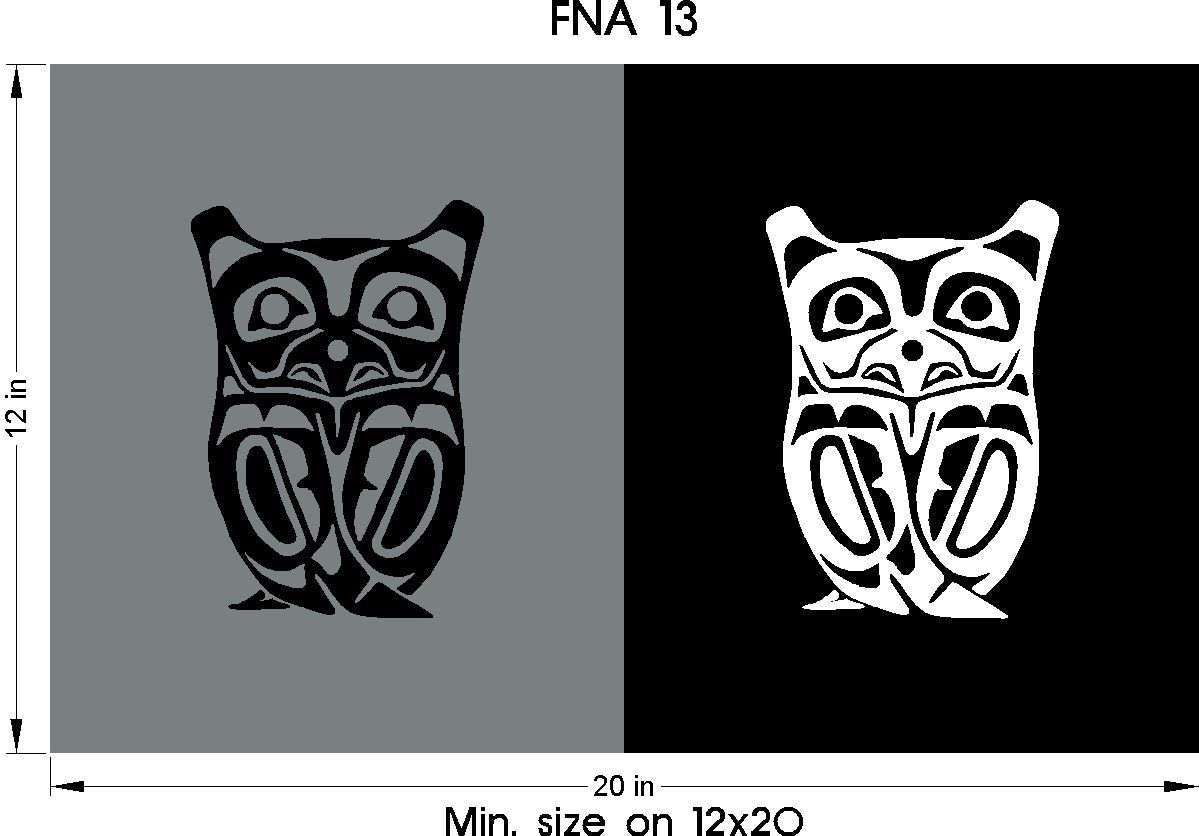 First Nations Art for Headstone engraving - owl