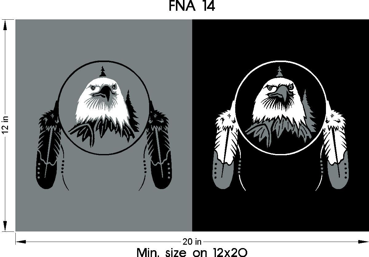 Indigenous Art for Headstone engraving - eagle