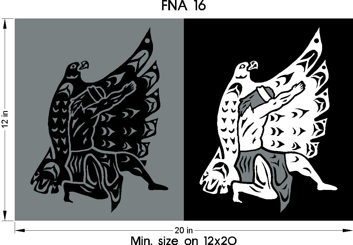 Indigenous Art for Headstone engraving - thunderbird
