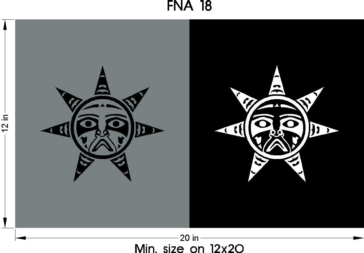 First Nations Art for Headstone engraving - sun