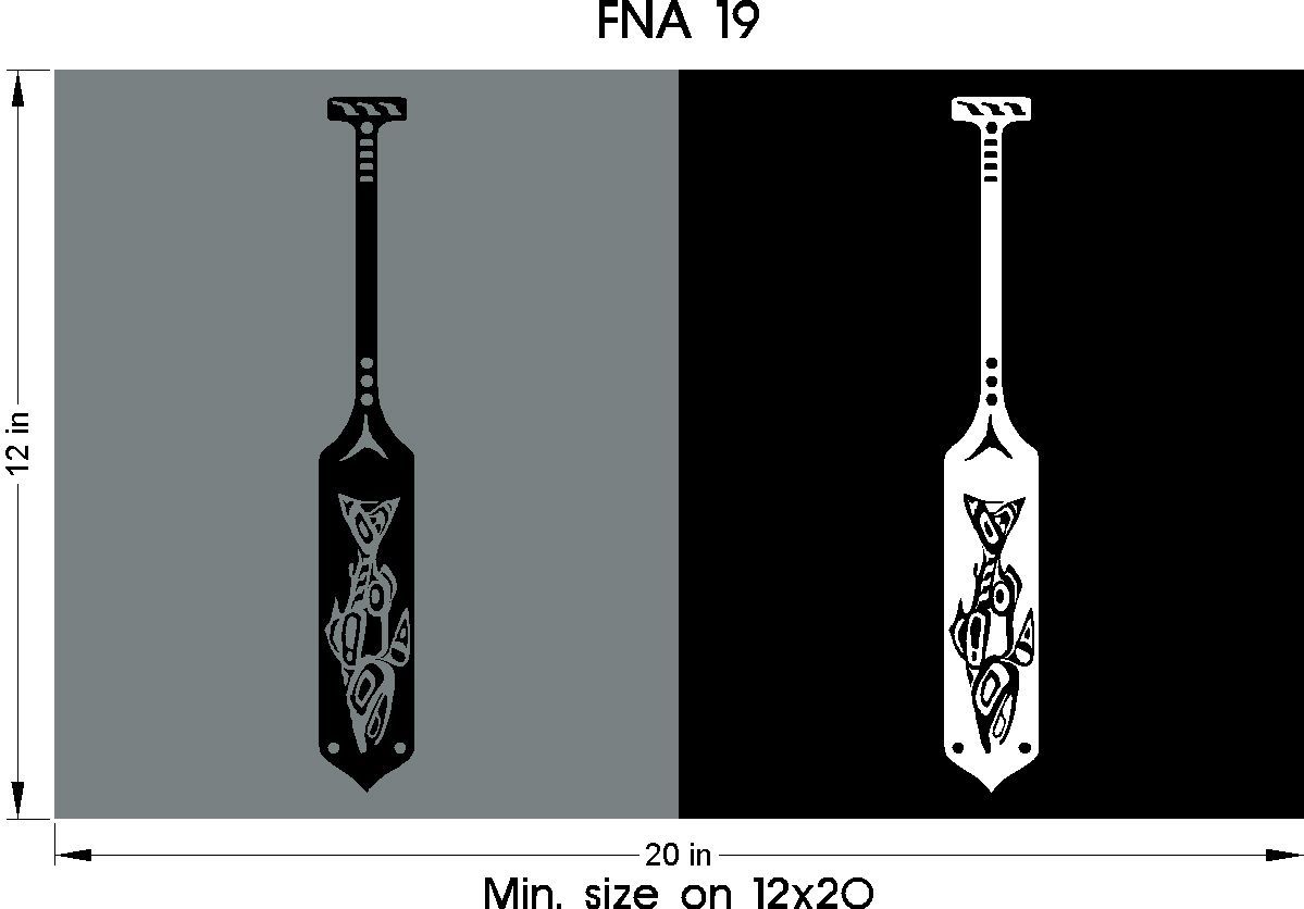 Indigenous Art for Headstone engraving - paddle