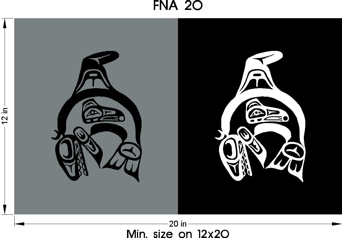 First Nations Art for Headstone engraving - whale