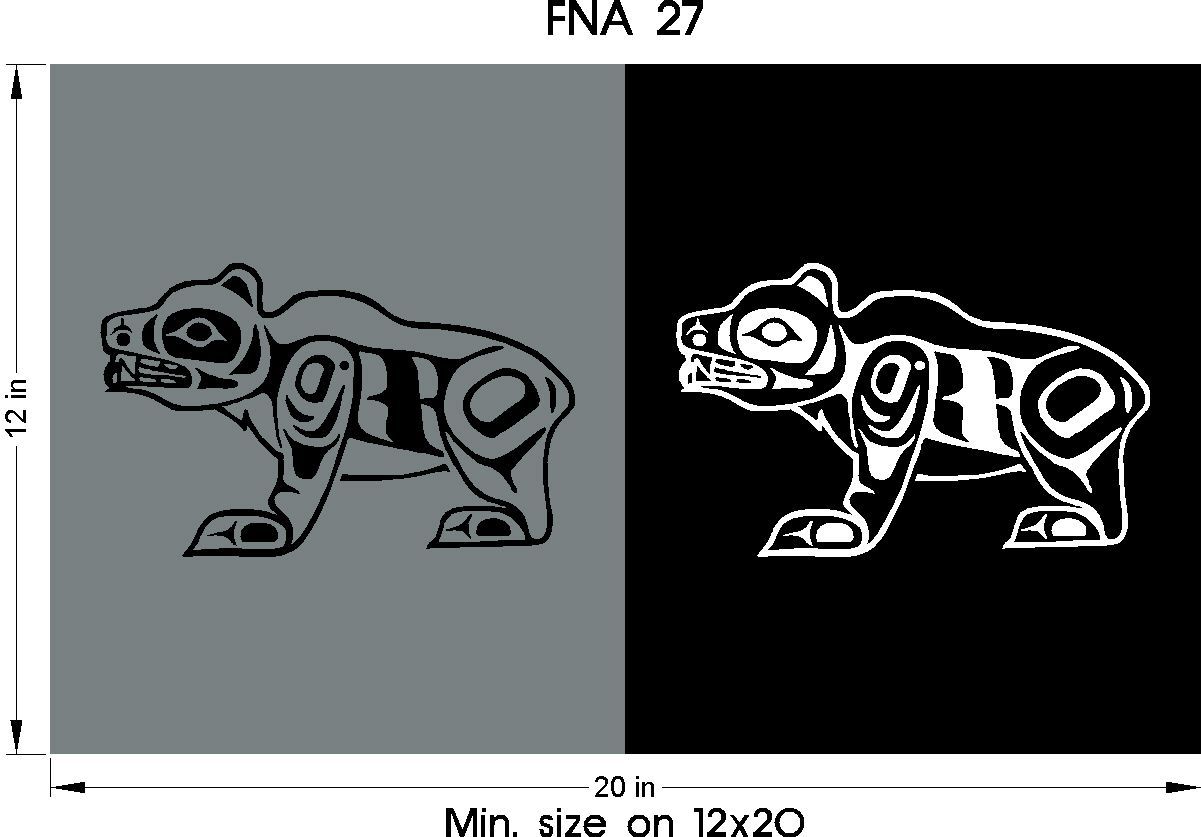 Indigenous Art for Headstone engraving - bear