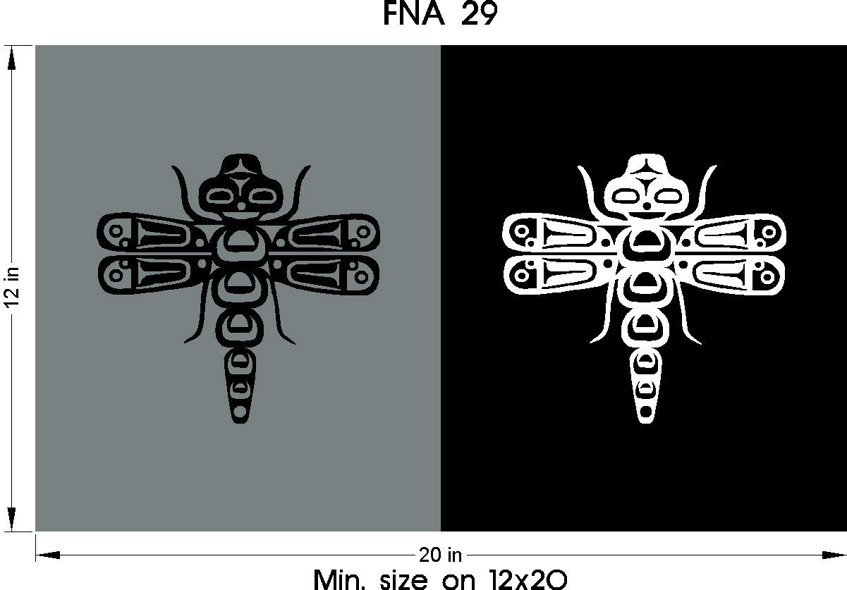 Indigenous Art for Headstone engraving - dragonfly