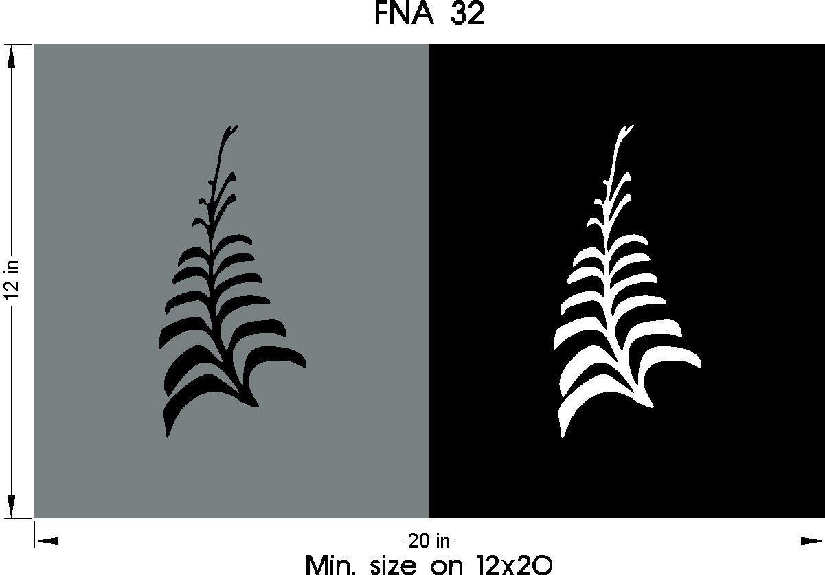 First Nations Art for Headstone engraving - fern