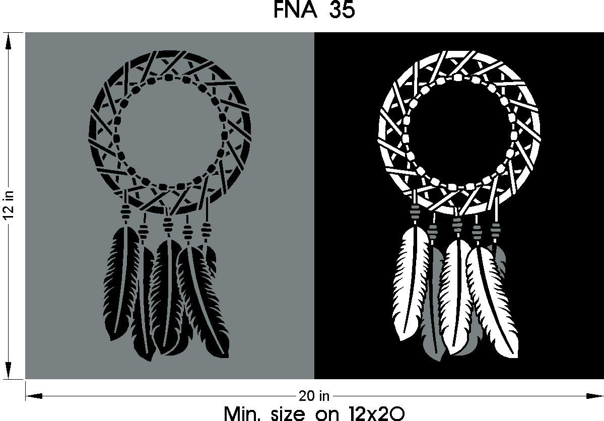 Indigenous Art for Headstone engraving - dreamcatcher