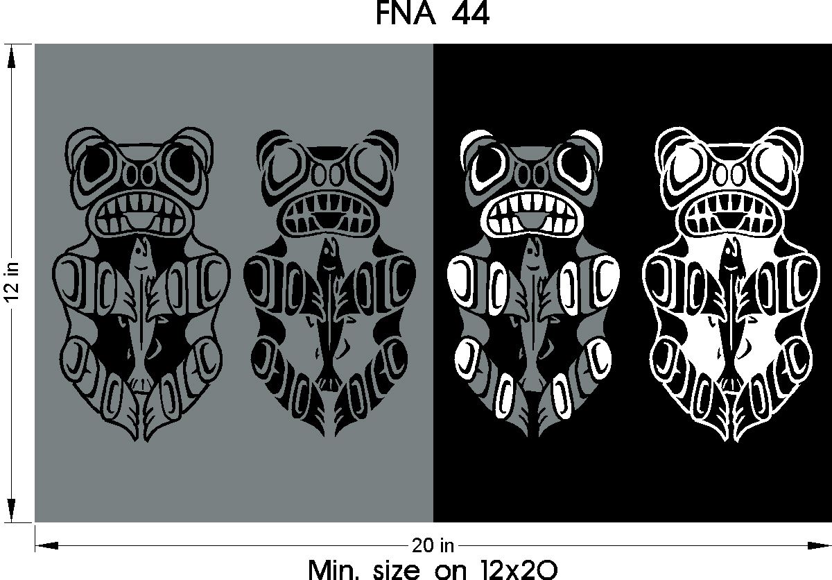 First Nations Art for Headstone engraving - bear