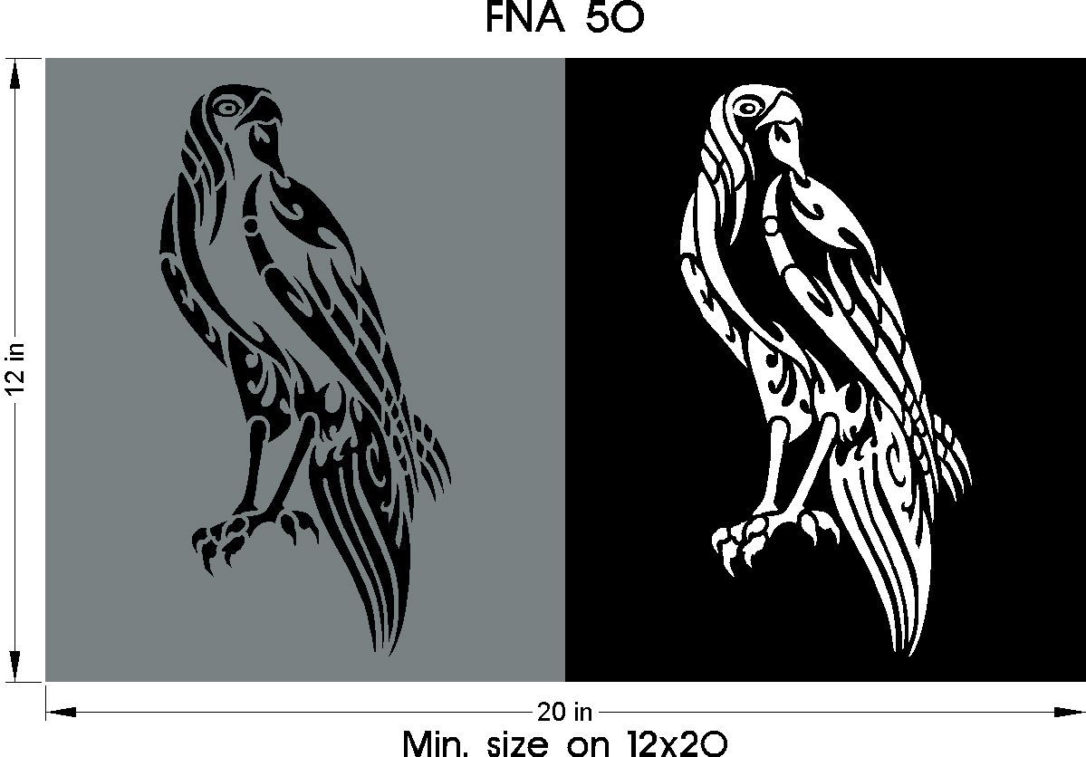 First Nations Art for Headstone engraving - falcon