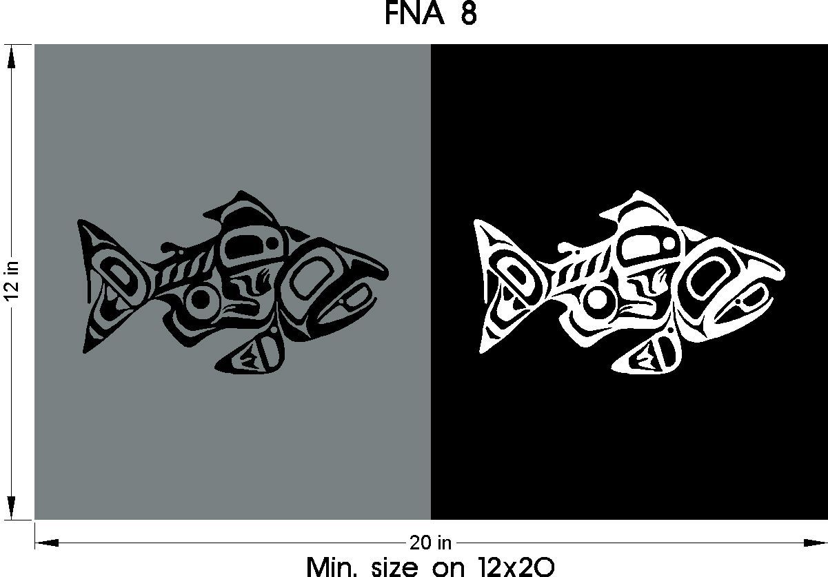 Indigenous Art for Headstone engraving - fish