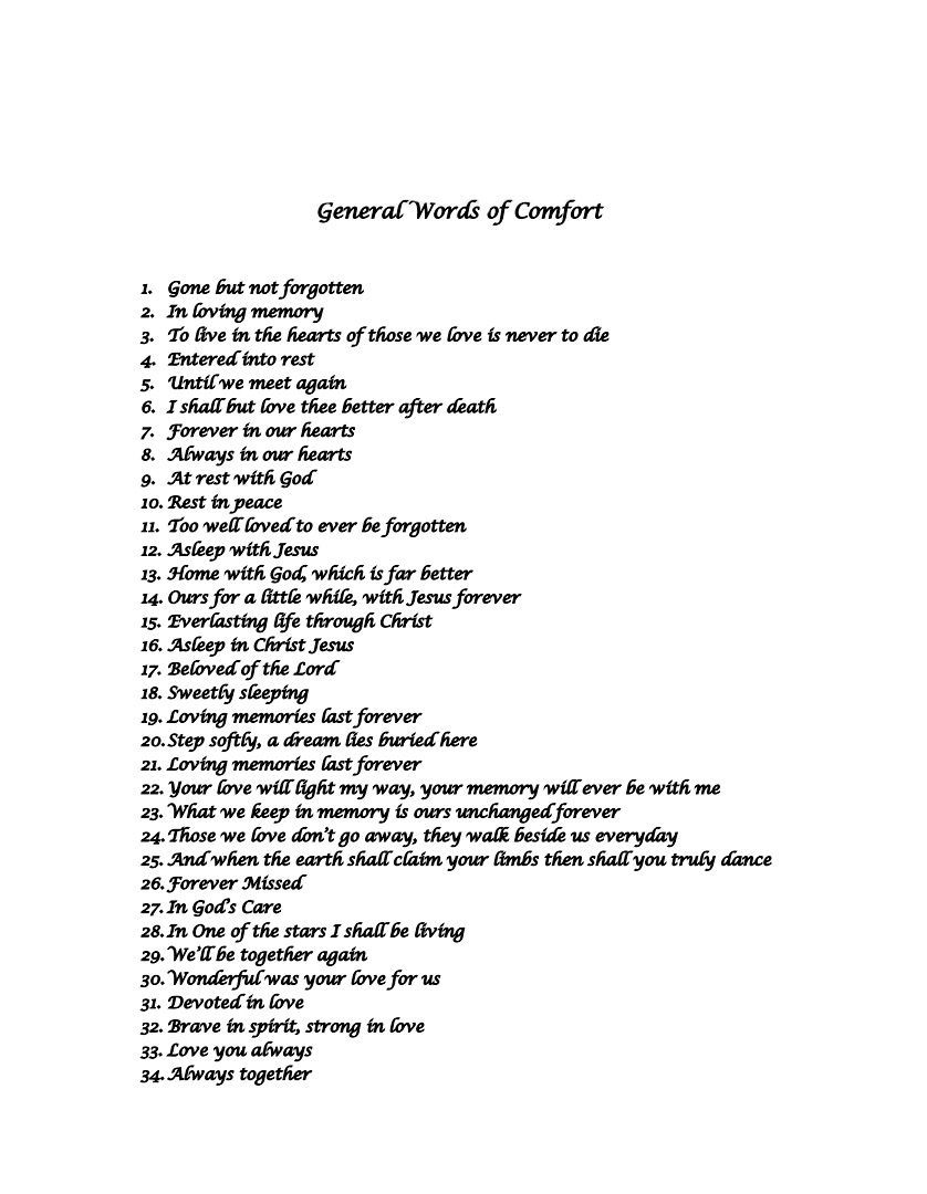 A black and white sheet of paper with a list of words on it.