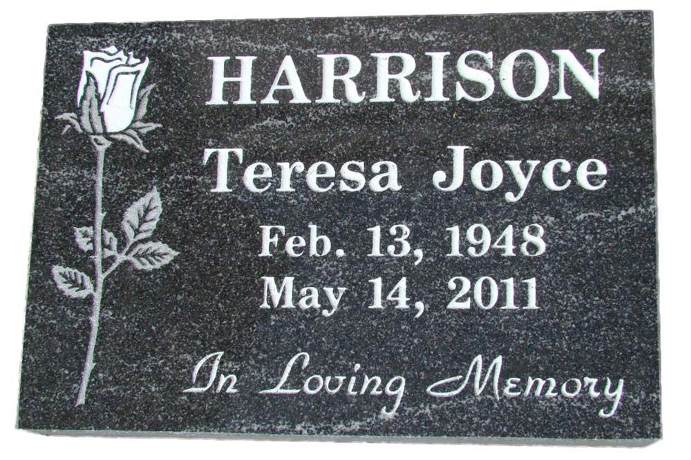 A gravestone for harrison and teresa joyce