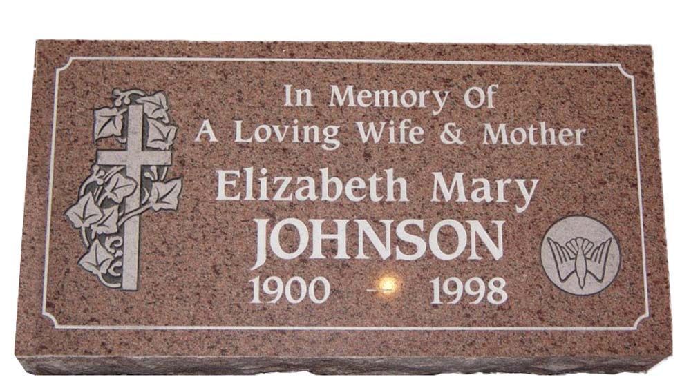 A gravestone for a loving wife and mother named elizabeth mary johnson