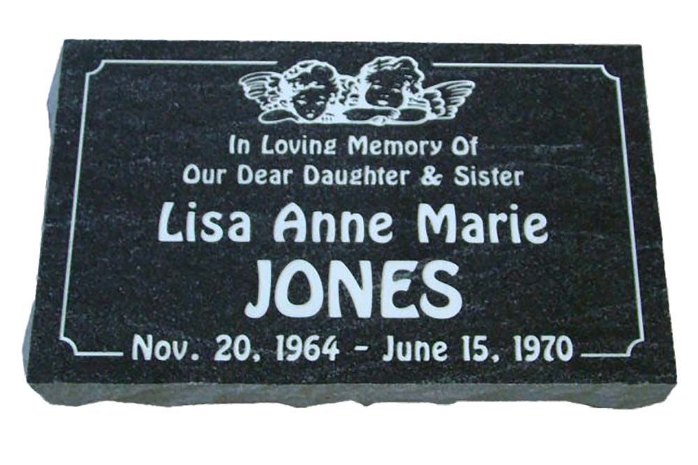 A gravestone for lisa anne marie jones who died in 1970