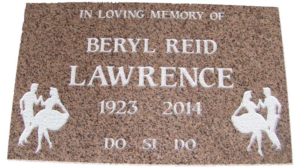 A gravestone for beryl reid lawrence 1923-2014