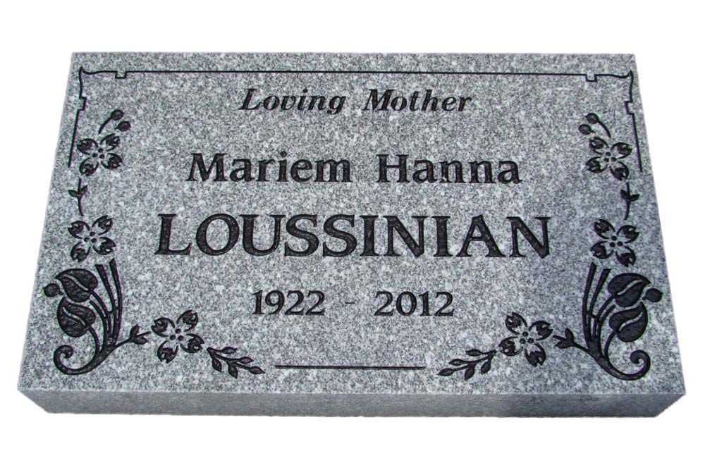 A gravestone for a loving mother named mariem hanna louisinian.