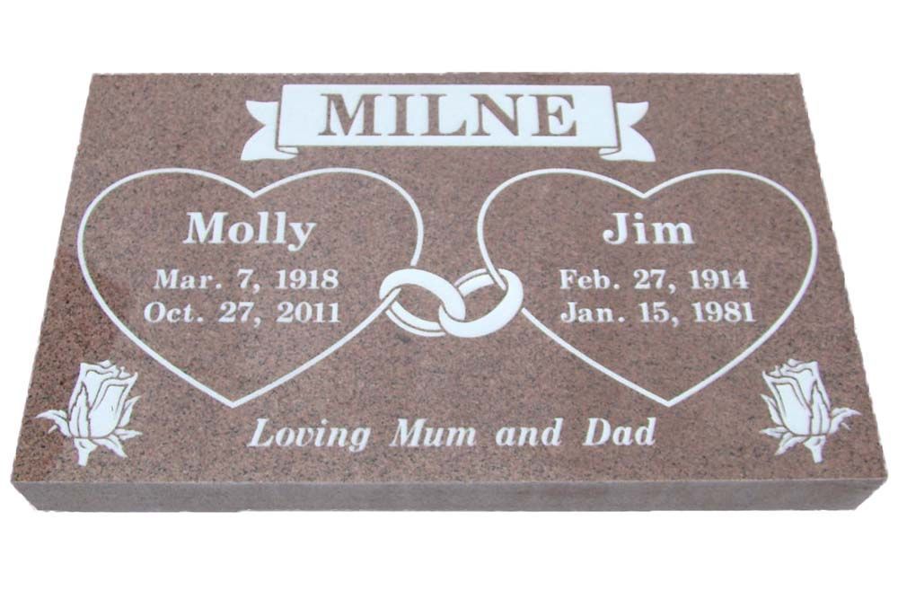 A gravestone for molly and jim loving mum and dad