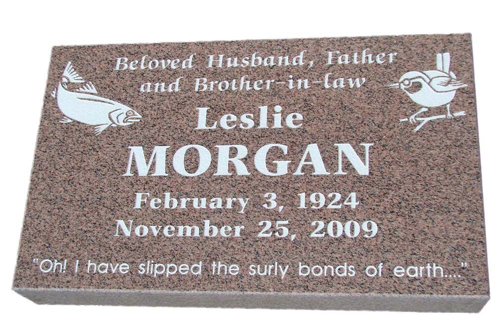 A gravestone for leslie morgan who died on november 25 2009