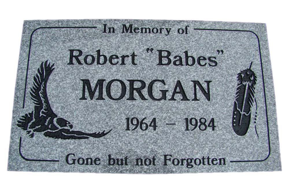 A grave marker for robert babes morgan 1964 - 1984