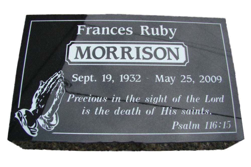 A gravestone for frances ruby morrison who died in 2009