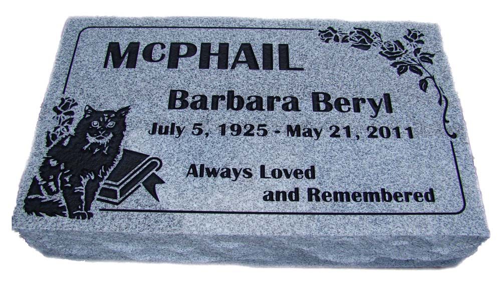 A gravestone for a cat named barbara beryl