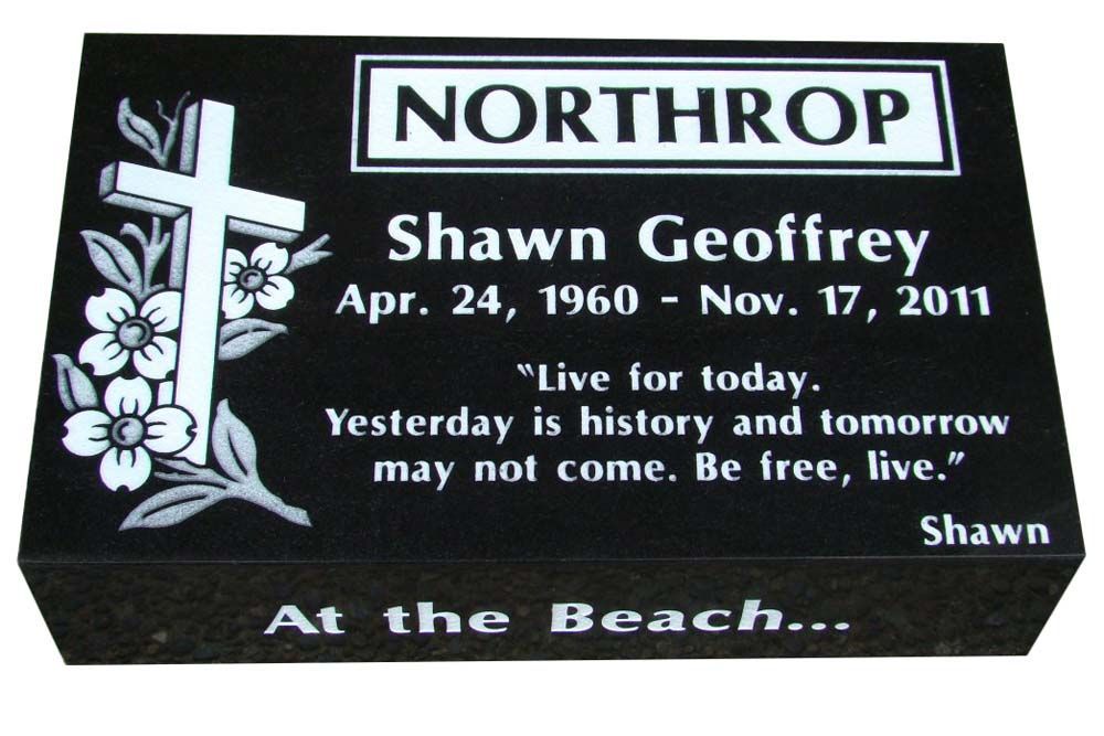 A gravestone for shawn geoffrey who died in november 2011