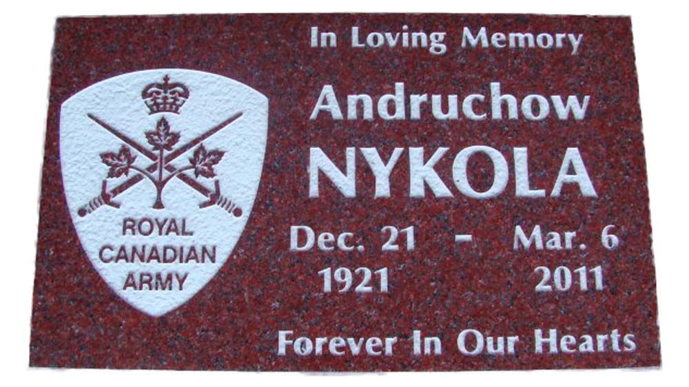 A gravestone for andruchow nykola from the royal canadian army