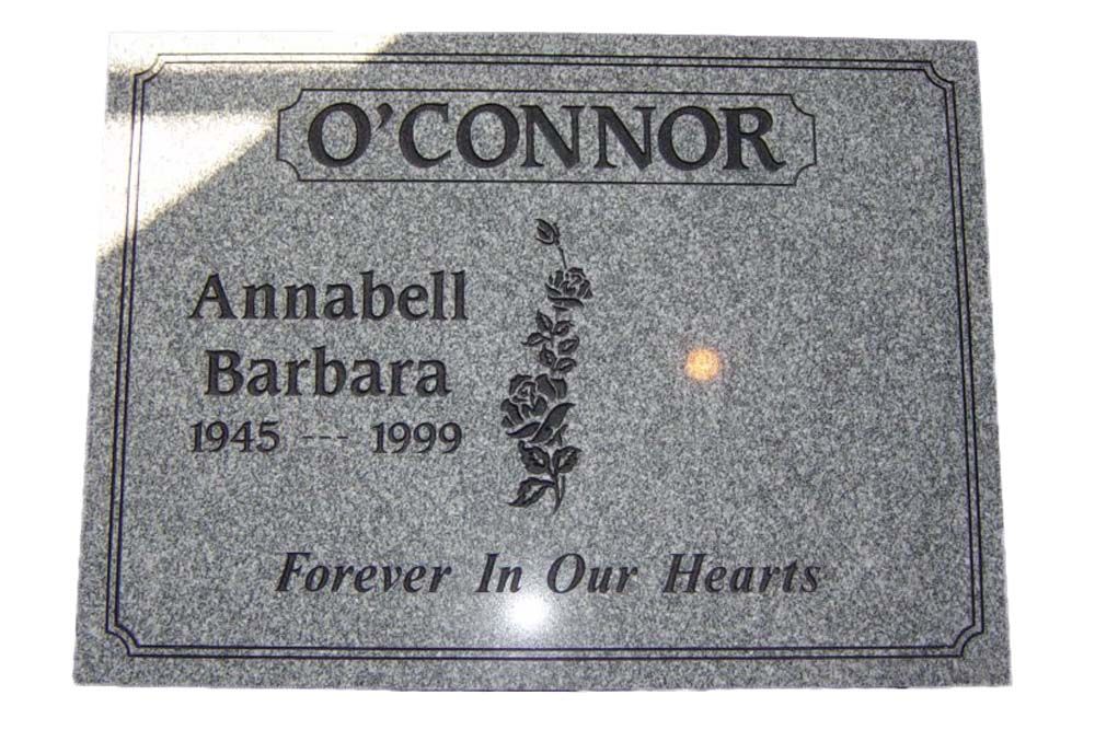 A gravestone for o'connor and annabell barbara