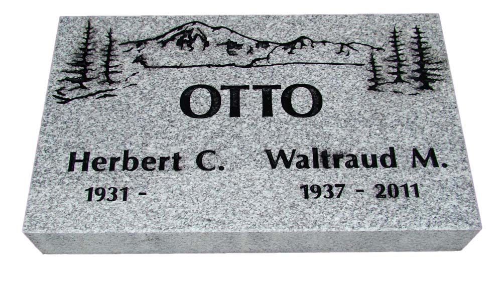 A gravestone for otto herbert c. waltraud m.