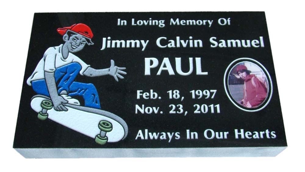 A memorial stone for jimmy calvin samuel paul