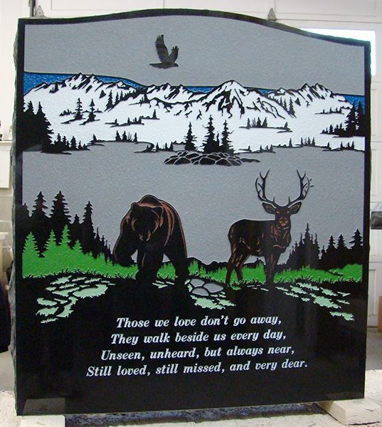 a picture of a bear and a deer with the words 