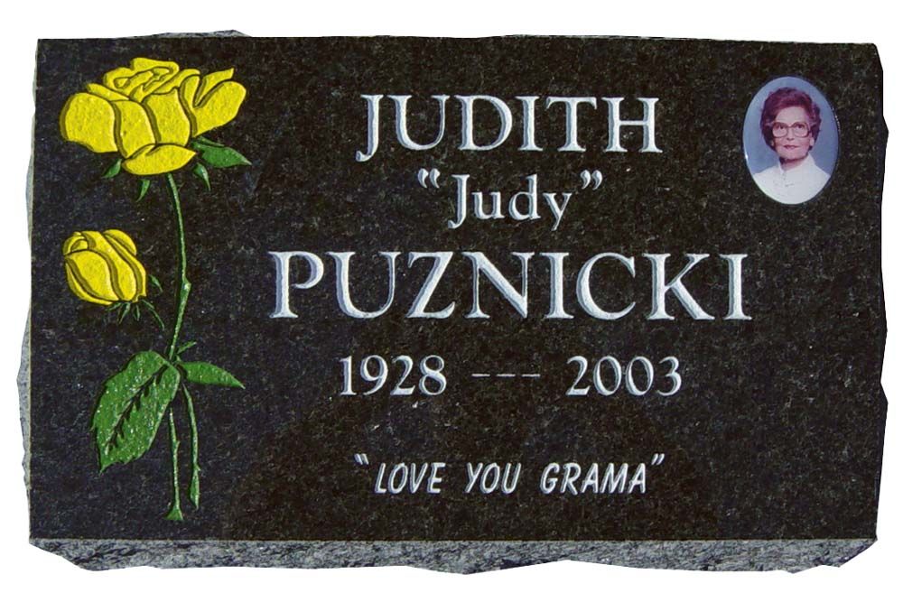 A gravestone for judith judy puznicki 1928-2003