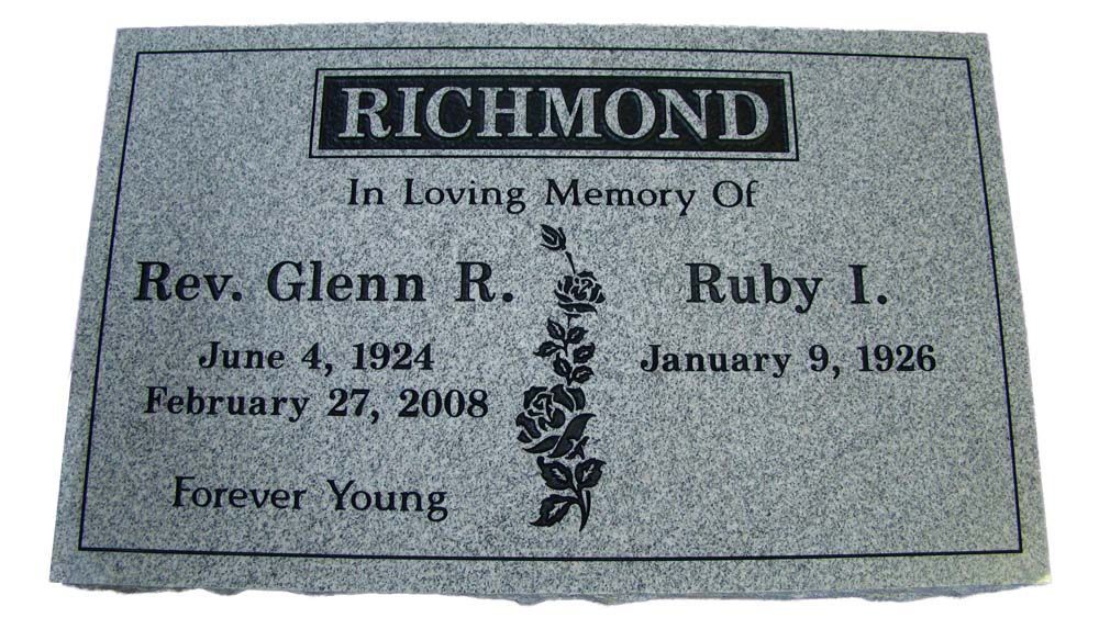 A gravestone for rev. glenn r. and ruby i.