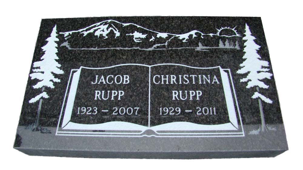 A grave marker for jacob and christina rupp