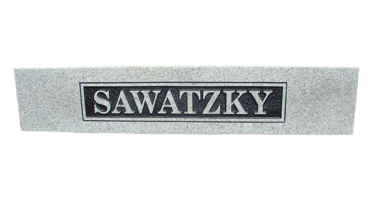 A gravestone with the name sawatzky on it.