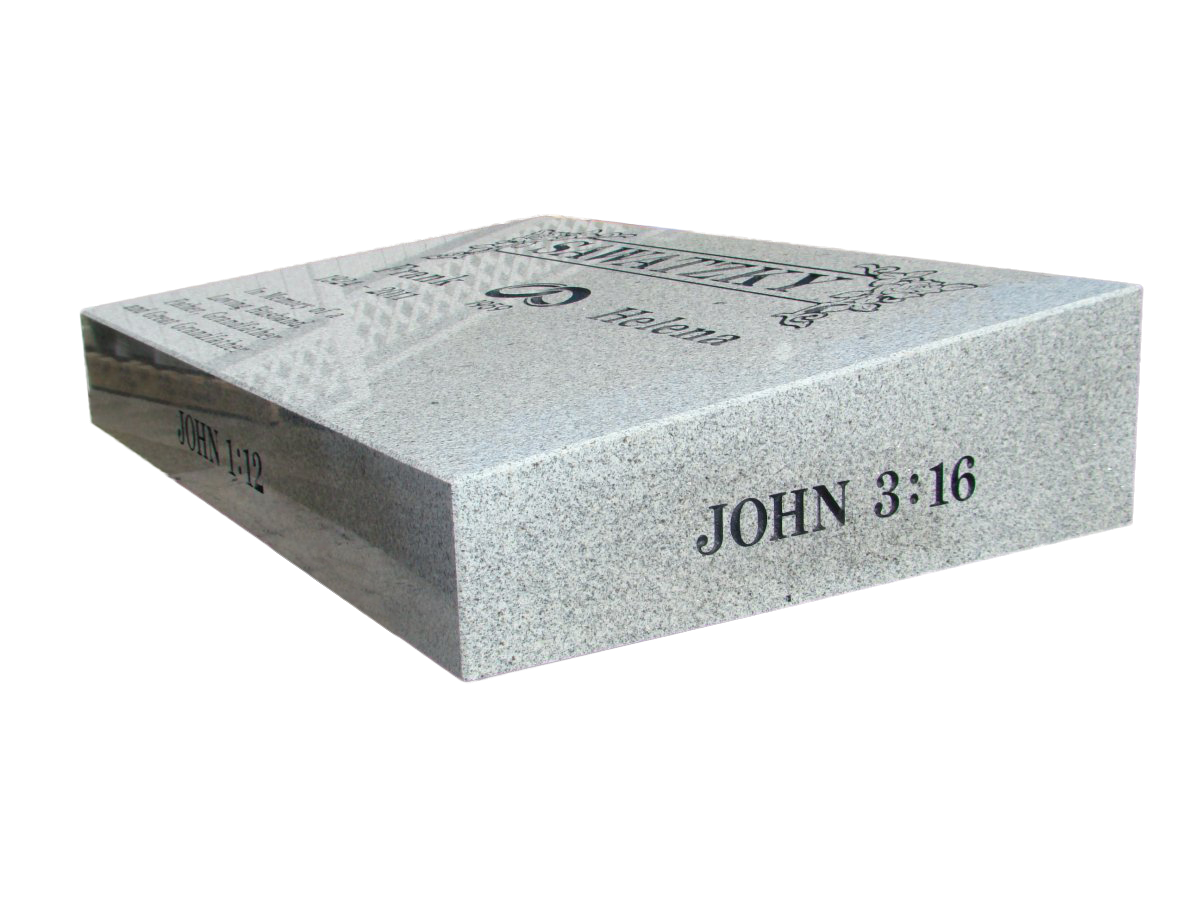 A gravestone with the bible verse john 3:16 on it