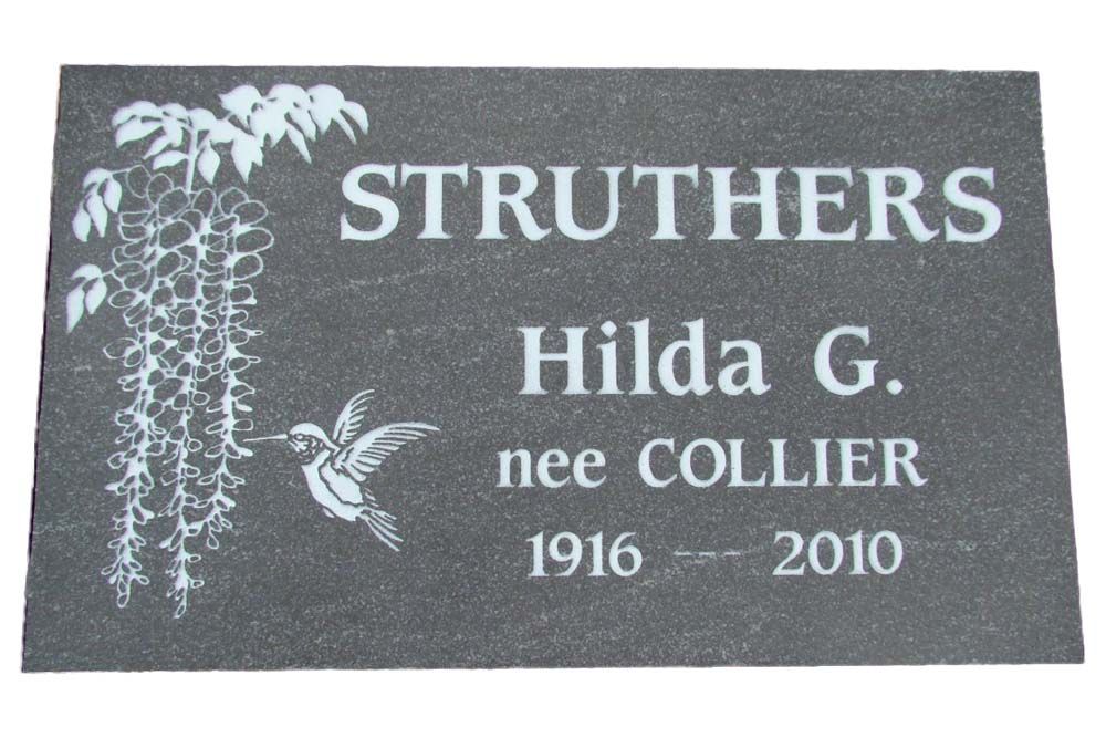 A gravestone for struthers hilda g. nec collier 1916-2010