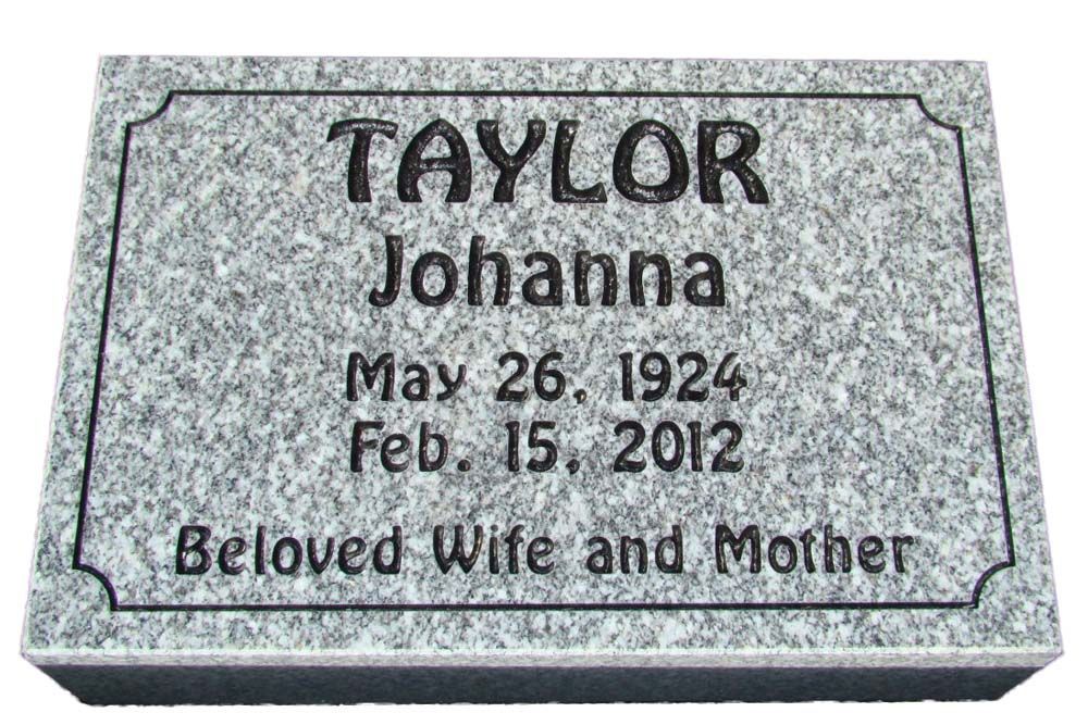 A gravestone for taylor johanna who died on february 15 2012