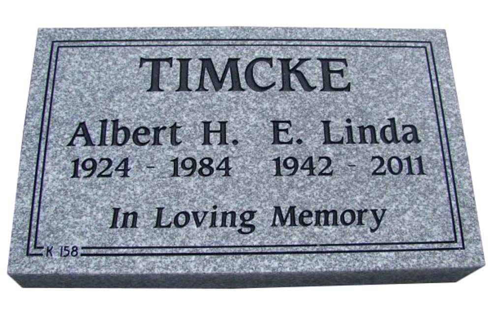 A gravestone with the name timcke on it