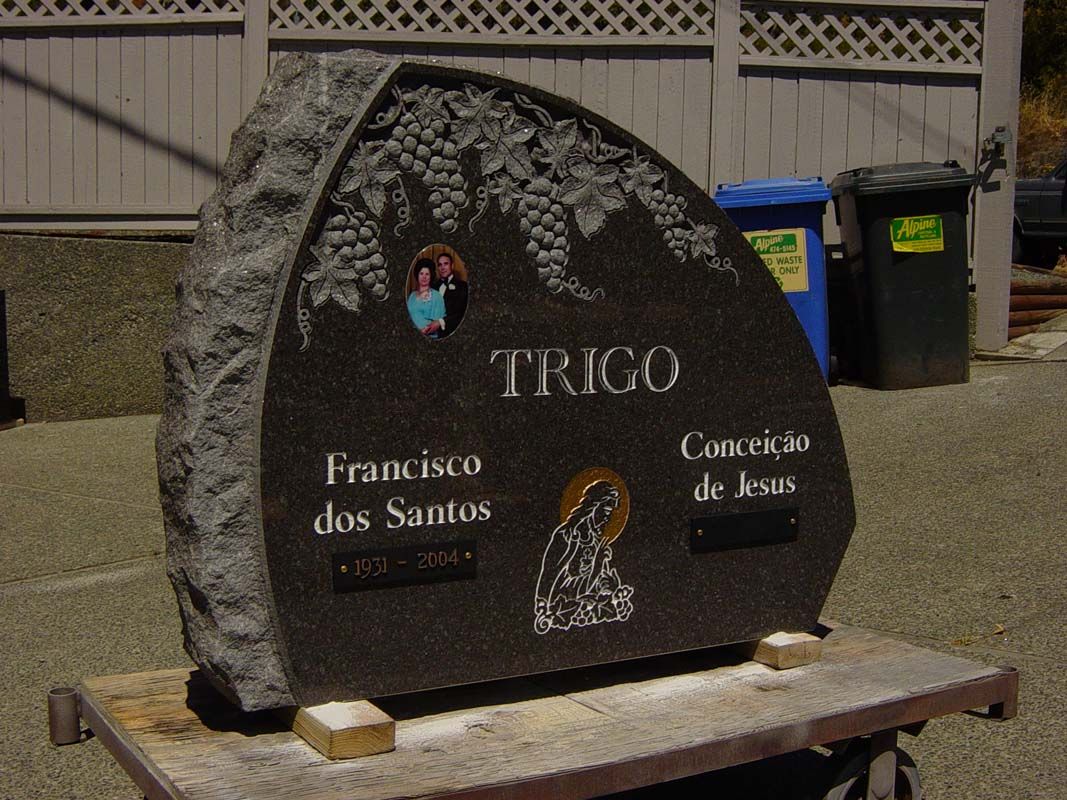 A gravestone for francisco dos santos and trigo