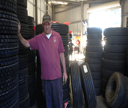 A man at our tyre shop on the Central Coast