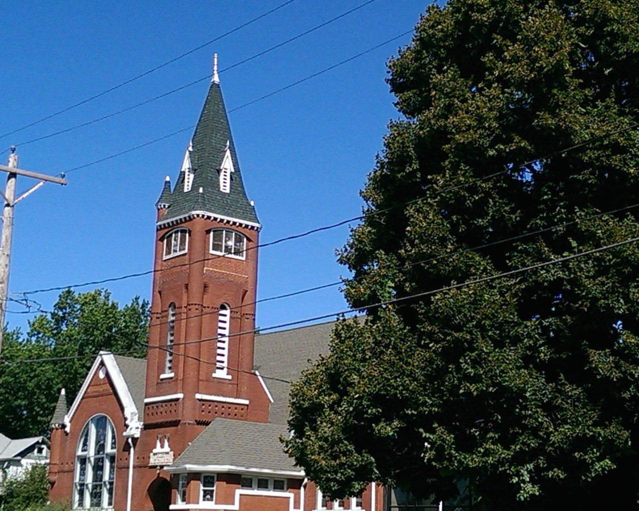 Methodist Church Steeple — Elk Horn, IA — Modern Roofing LLC