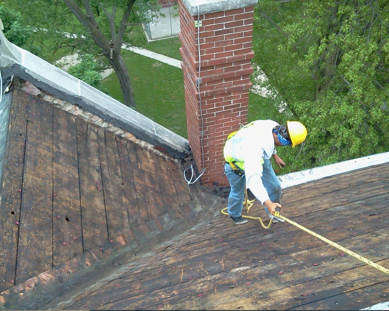 Courthouse Roof Being Repaired — Elk Horn, IA — Modern Roofing LLC
